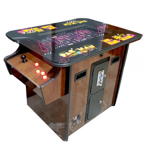 Woodgrain Pac-Man & Miss Pacman Table Top Cocktail Arcade