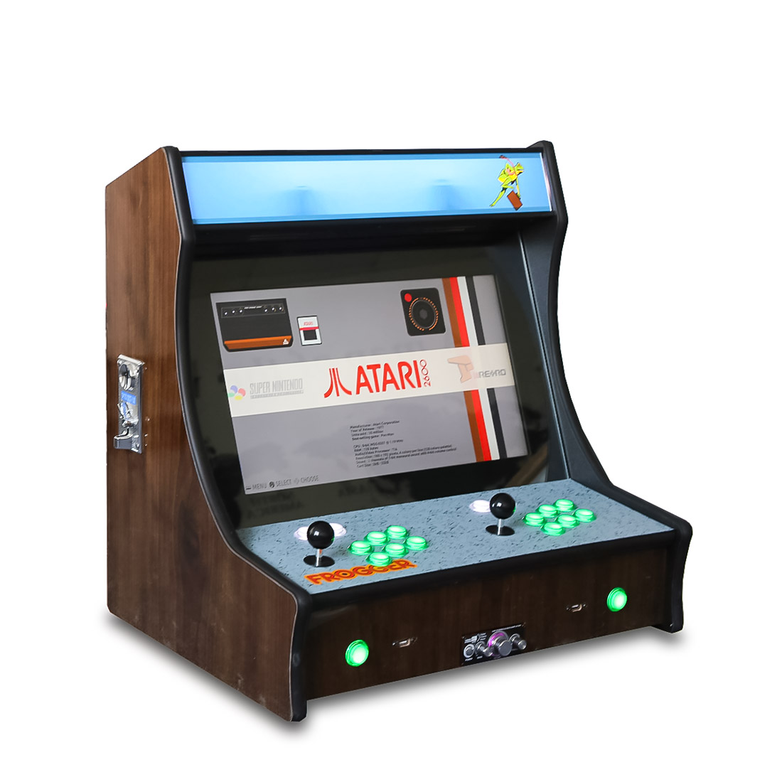 21.5″ Woodgrain Frogger Bartop Arcade